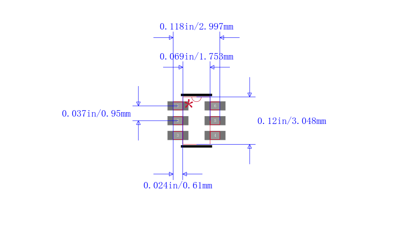 ESDA6V1BC6封装图