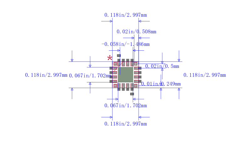 EFM8BB10F8G-A-QFN20封装图
