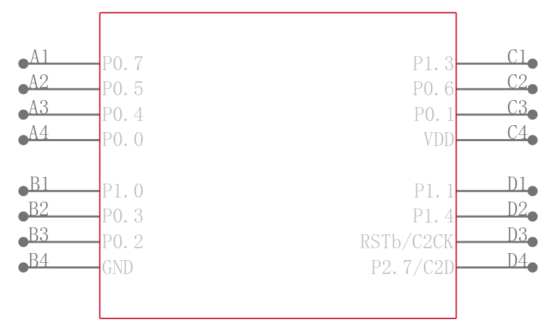 EFM8SB10F8G-A-CSP16引脚图