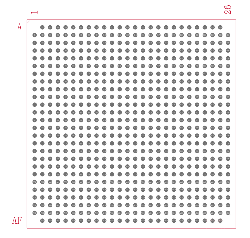 EP20K1000EFC672-1X封装焊盘图