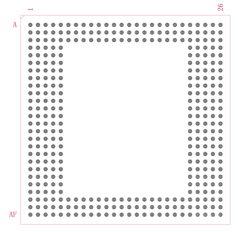 EP20K100EBC356-2X封装焊盘图