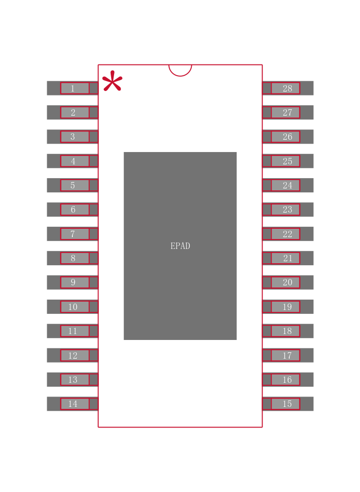 EL7566DRE-T13封装焊盘图