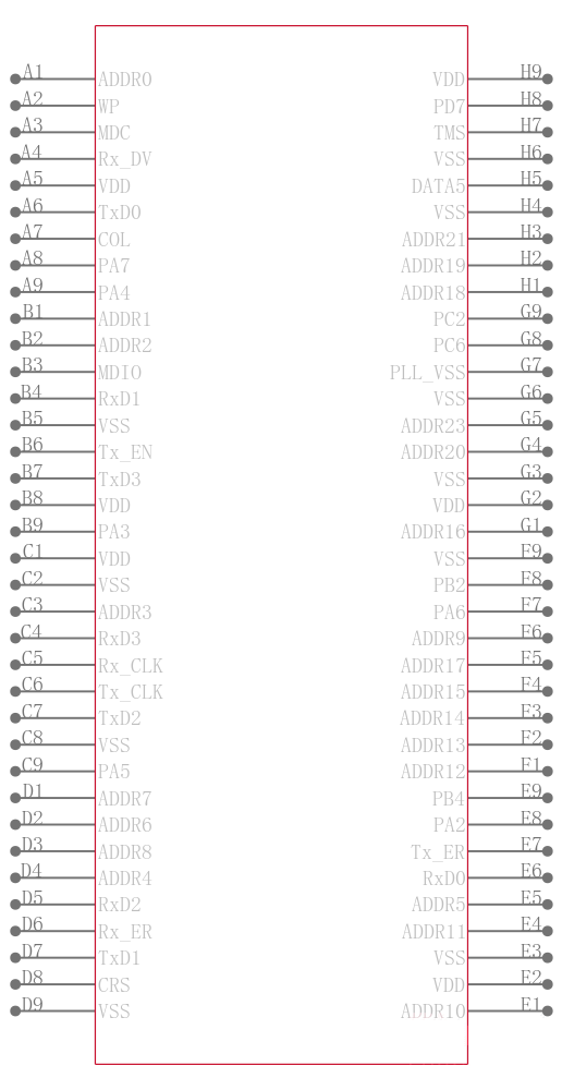 EZ80F91NA050EC00TR引脚图