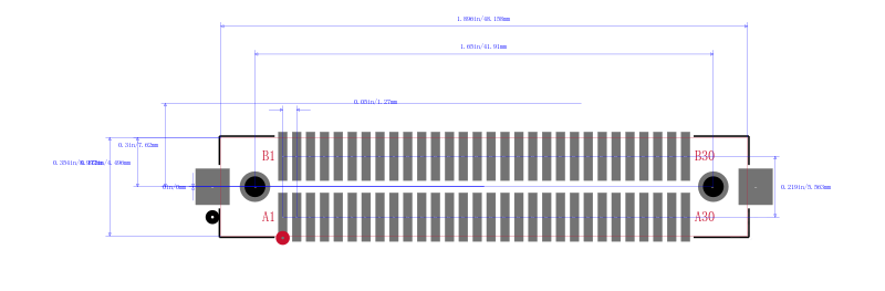 FX2CA-60P-1.27DSA封装图