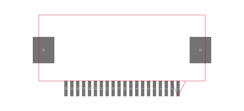 FH12F-20S-0.5SH封装焊盘图