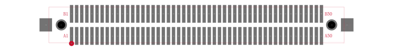 FX2C1-100P-1.27DSA封装焊盘图