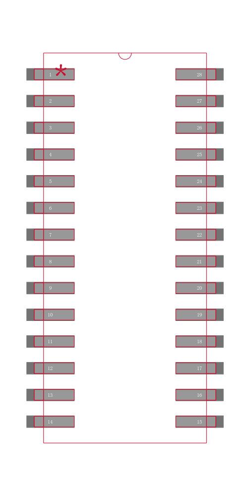 AS7C3256A-10JIN封装焊盘图