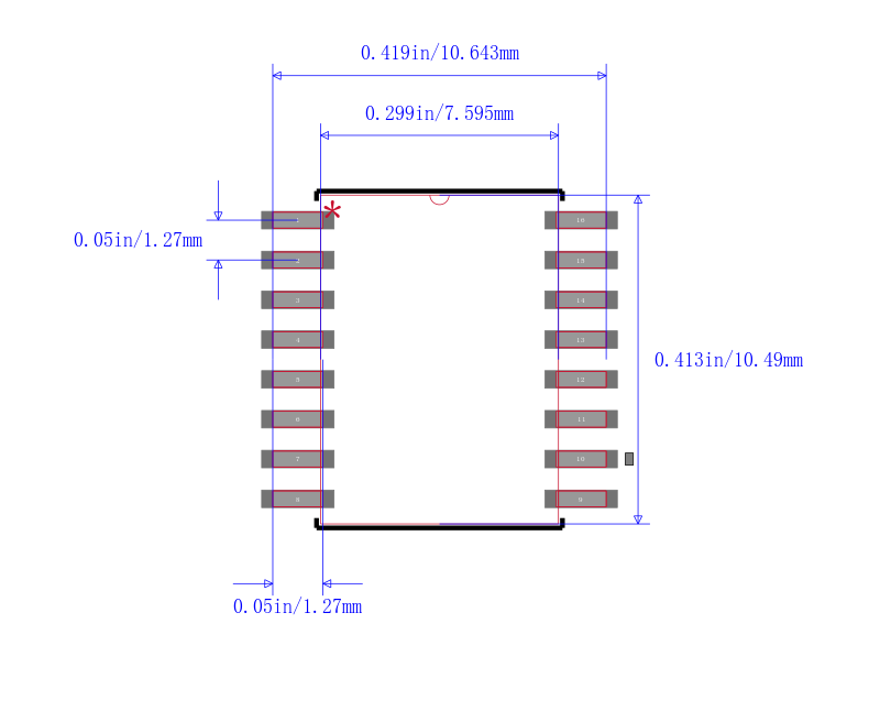 ISO7230ADW封装图