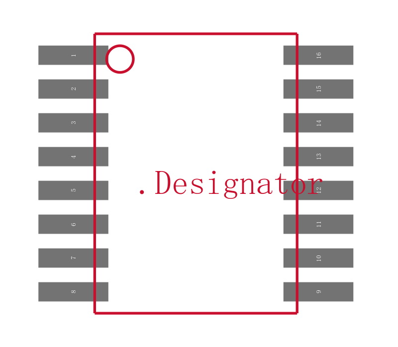 ISO7342CDW封装焊盘图