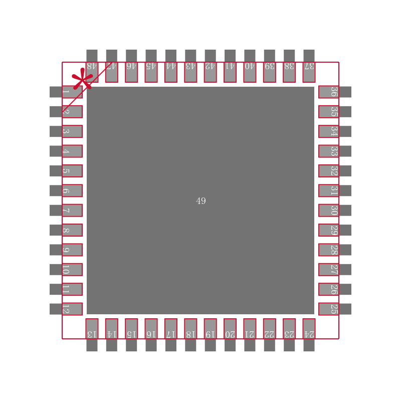 ISPPAC-CLK5406D-01SN48C封装焊盘图