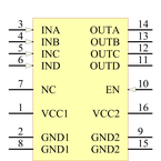 ISO7240CDW引脚图