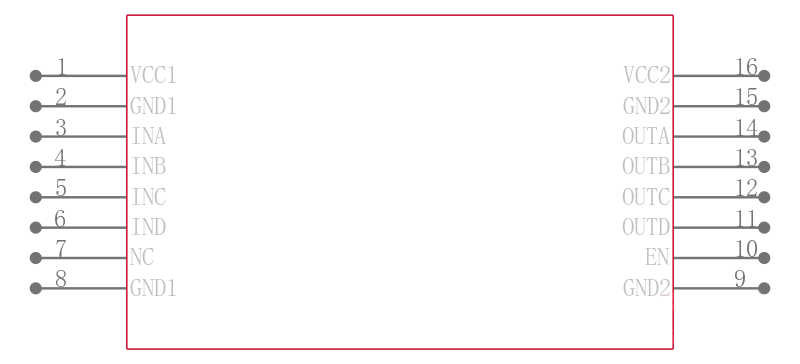 ISO7240MDWRG4引脚图