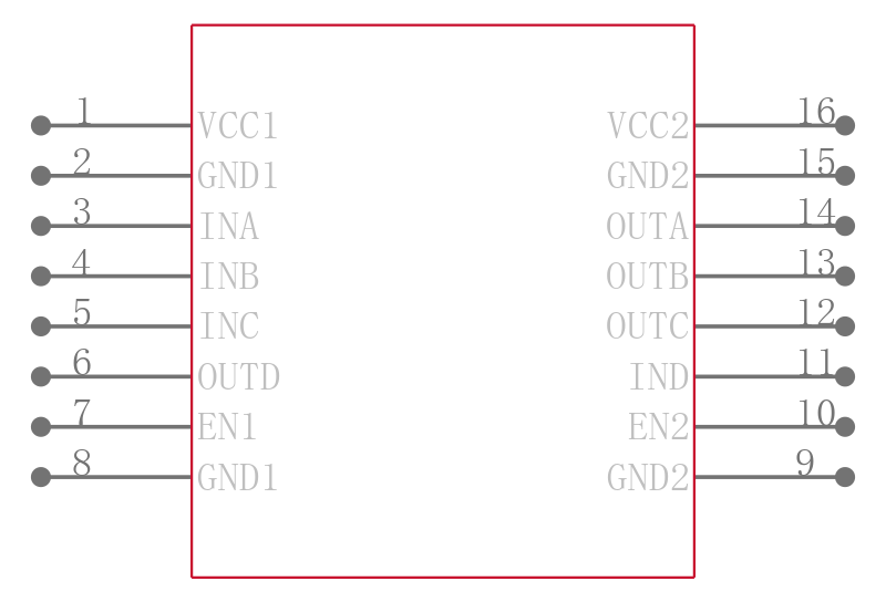 ISO7341FCQDWQ1引脚图