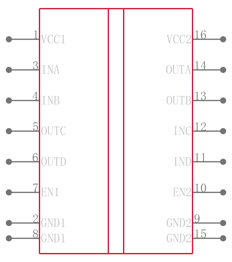 ISO7342CQDWRQ1引脚图