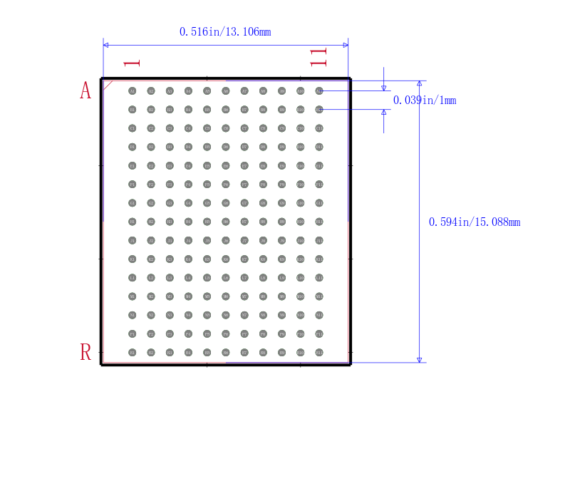 IS61LPS51236B-200B3LI封装图