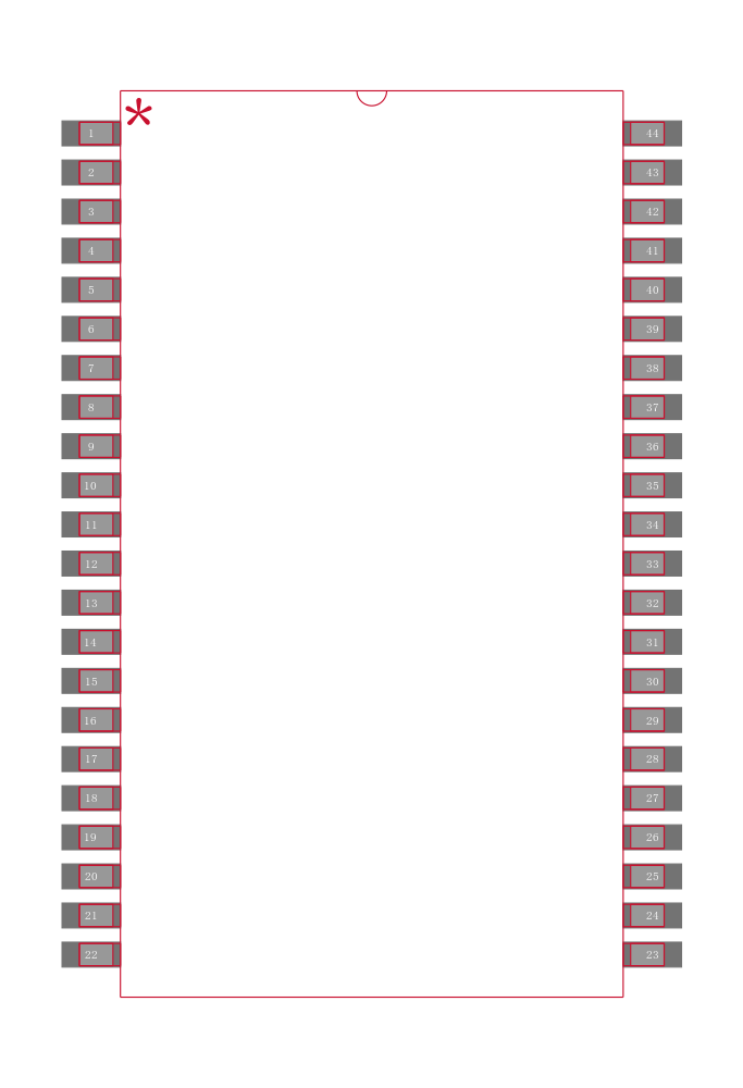 IS62WV20488BLL-25TLI封装焊盘图