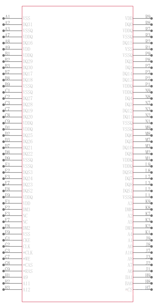 IS46LR32160C-6BLA1引脚图