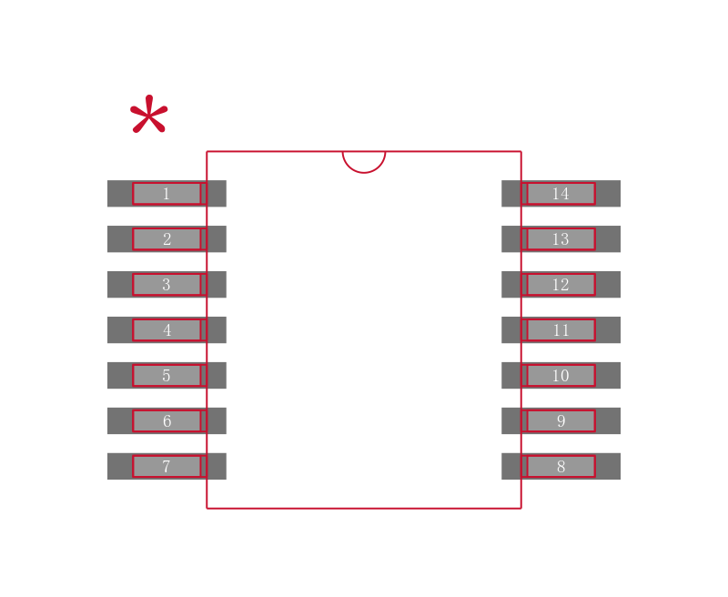 INA208AIPW封装焊盘图