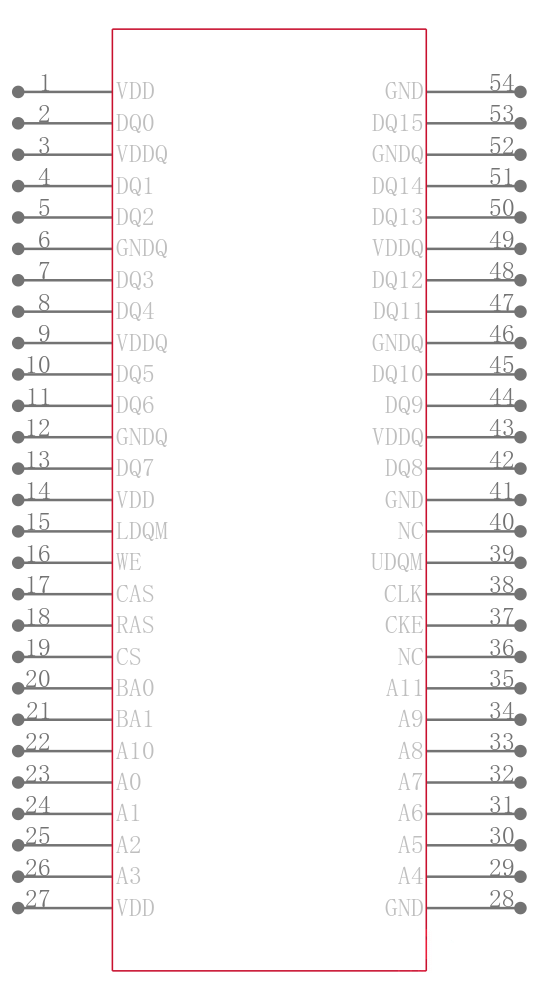 IS42S16400J-7TLI引脚图