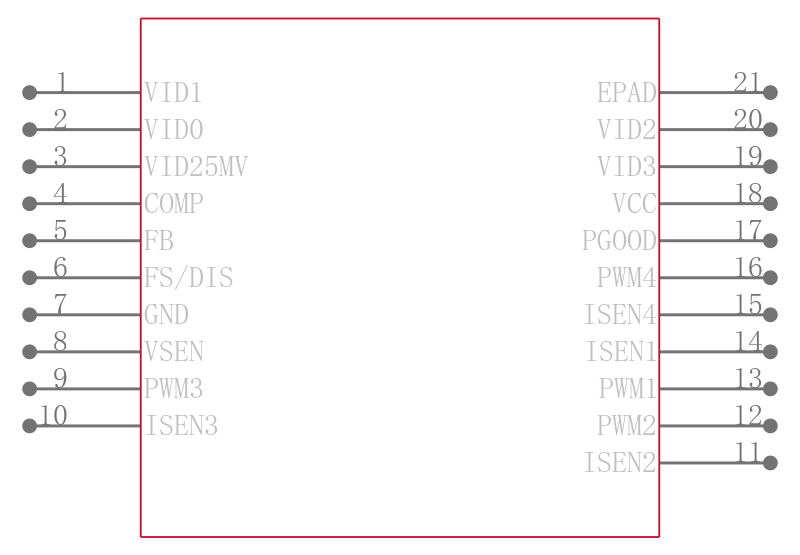 ISL6552CRZ引脚图