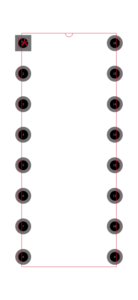 IH5042CPE封装焊盘图