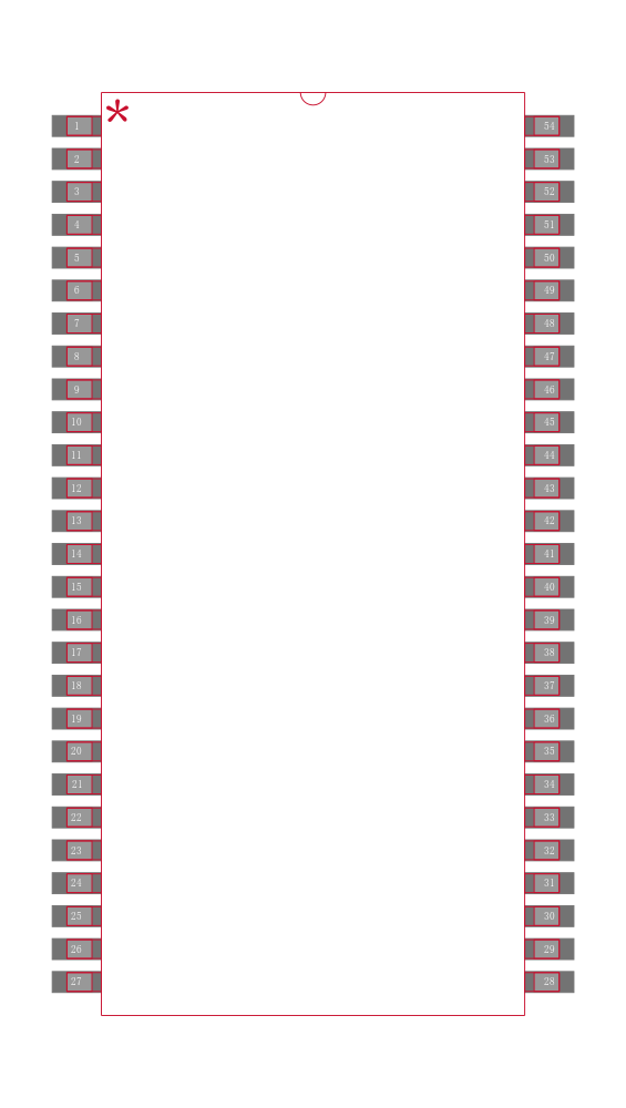 IS42S16400D-6T封装焊盘图