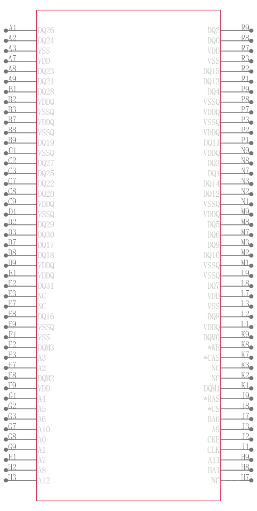 IS42RM32160C-75BL引脚图