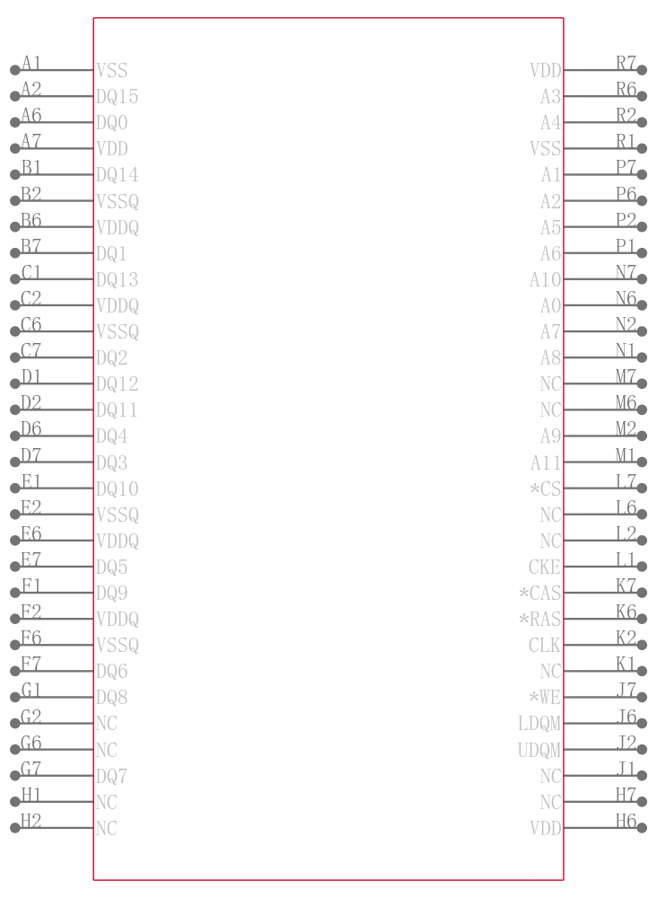IS42S16100C1-7B引脚图