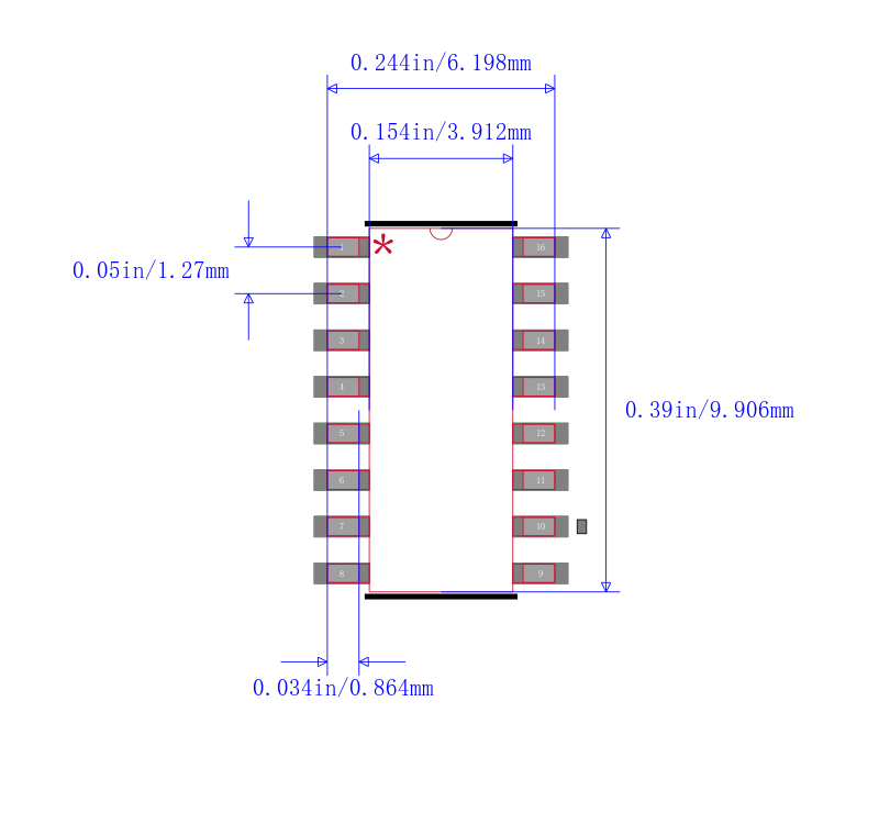 ICL3232ECBN-T封装图