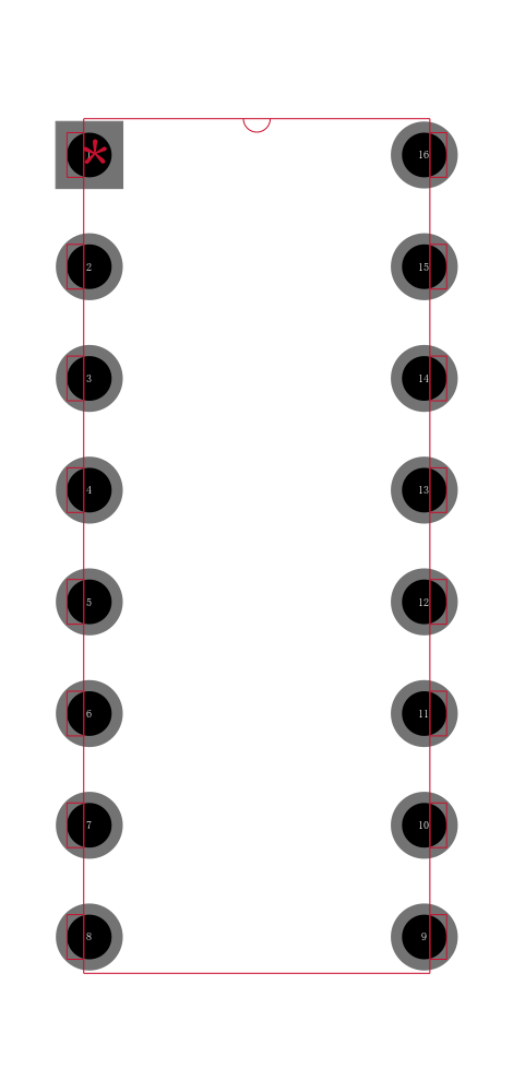 ICM7250IPE+封装焊盘图