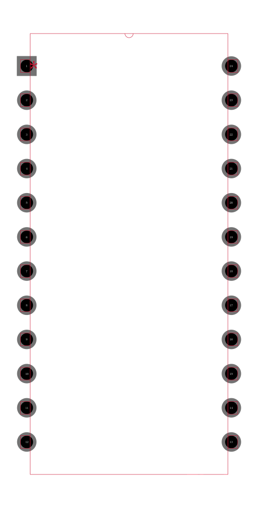 IP82C54-10封装焊盘图