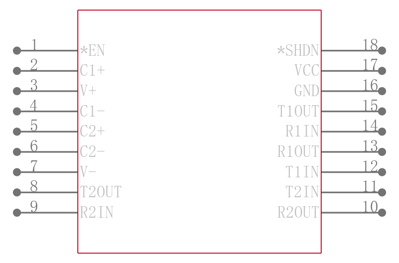 ICL3222CB-T引脚图