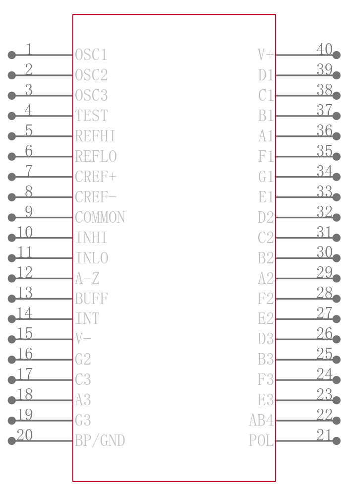 ICL7107RCPLZ引脚图