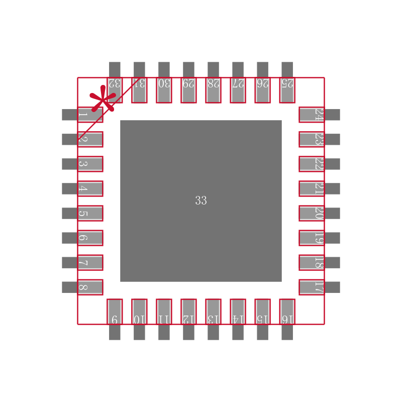 ADRF6516ACPZ-R7封装焊盘图
