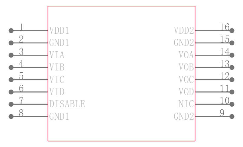 ADUM140D0BRZ-RL7引脚图