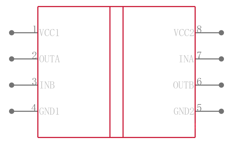 ISO7321CQDRQ1引脚图