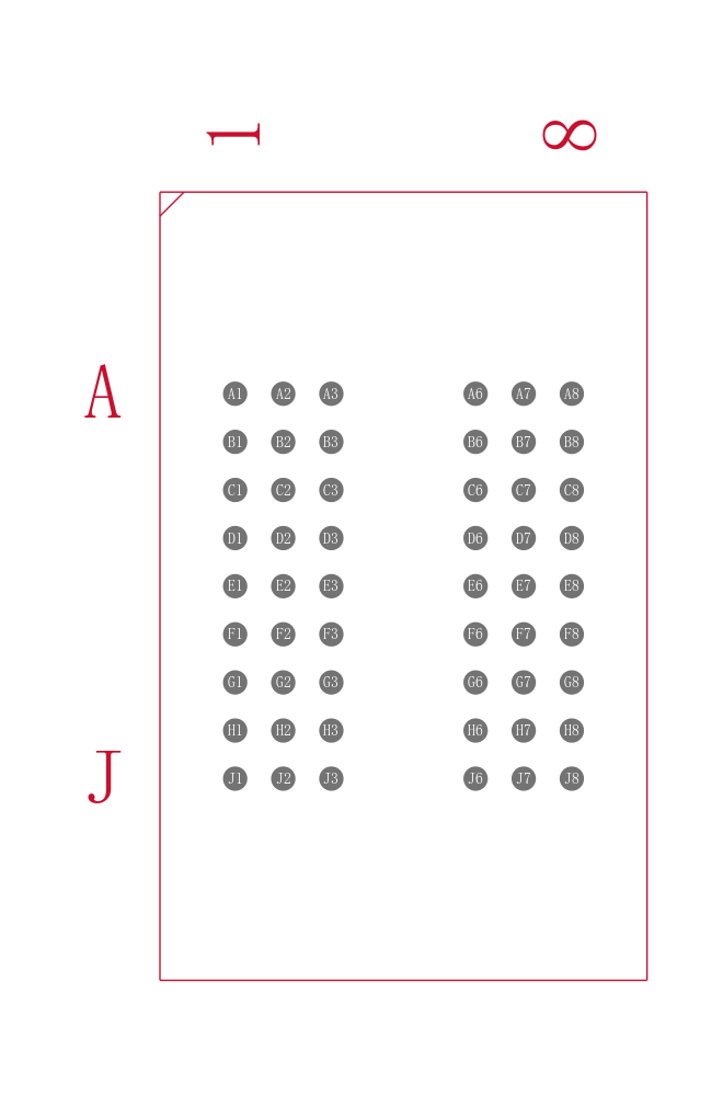 IS42SM16160D-7BLI封装焊盘图