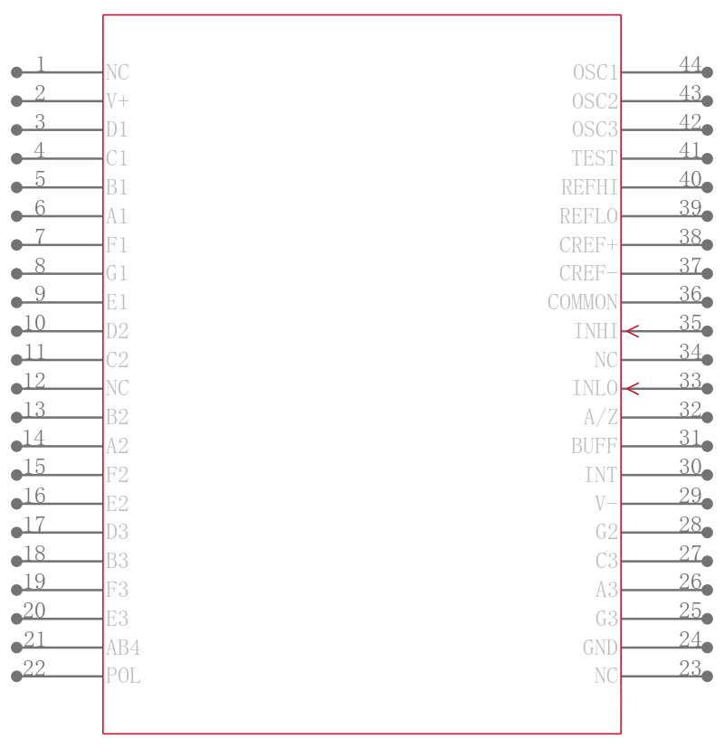 ICL7137CQH引脚图