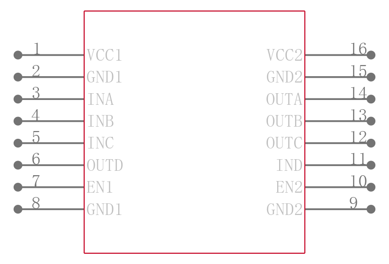 ISO7741FDWR引脚图