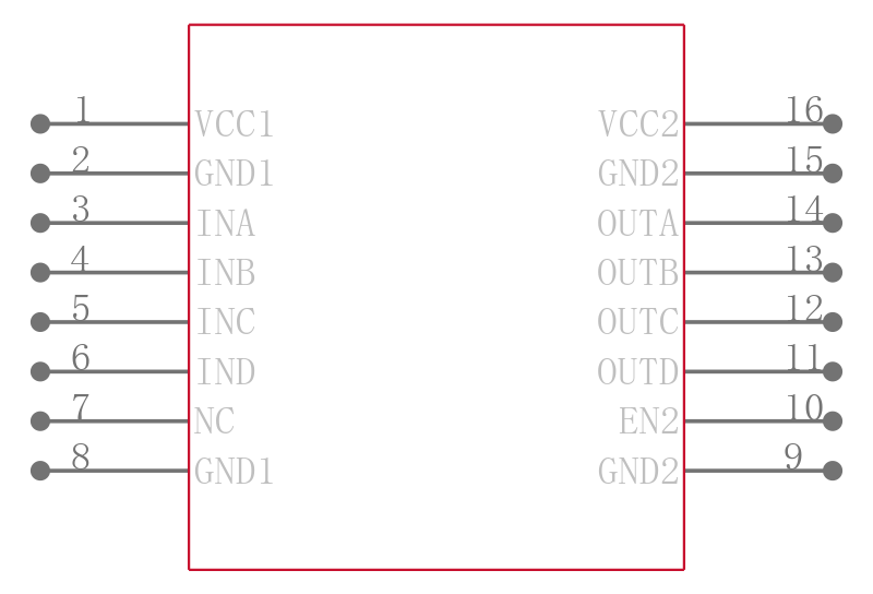 ISO7740QDWQ1引脚图