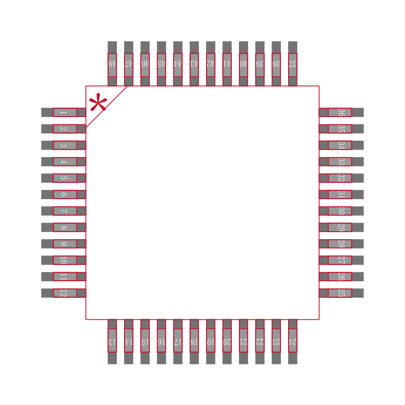 KSZ8851-16MLL-TR封装焊盘图