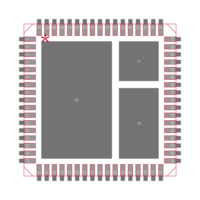 KAD2708L-10Q68封装焊盘图