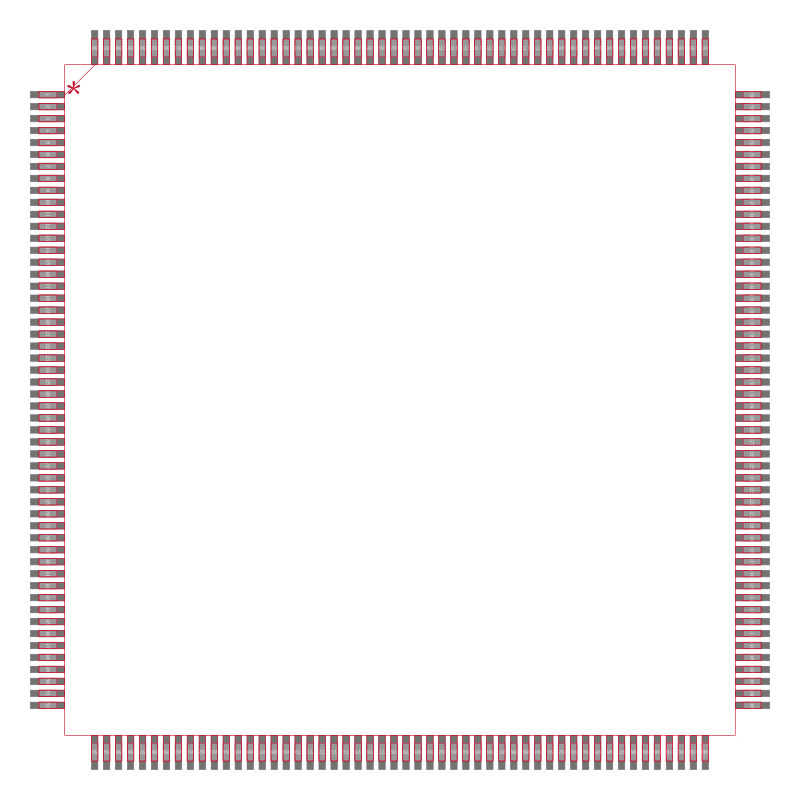 LPC1788FBD208封装焊盘图