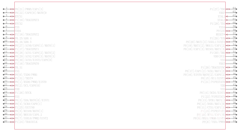 LPC2132FBD64引脚图