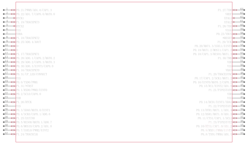 LPC2148FBD64引脚图