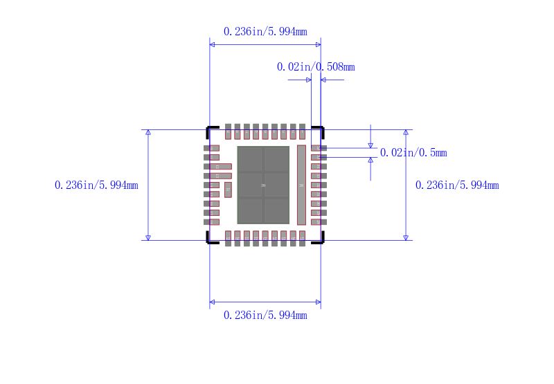 LMX2531LQX1570E/NOPB封装图