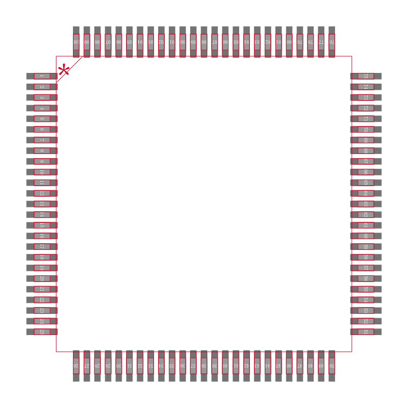 LAN9116-MT封装焊盘图