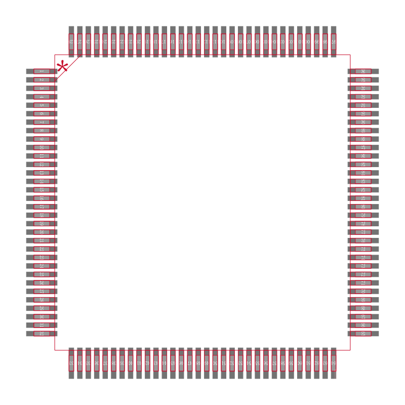 LAN9311-NU封装焊盘图