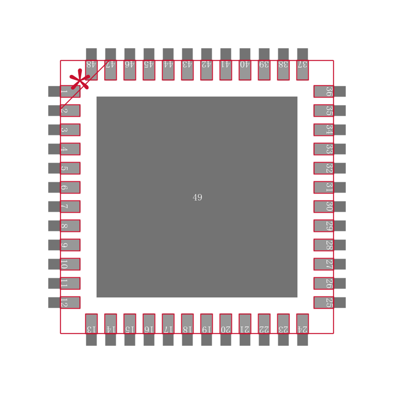 LMK03000ISQX/NOPB封装焊盘图