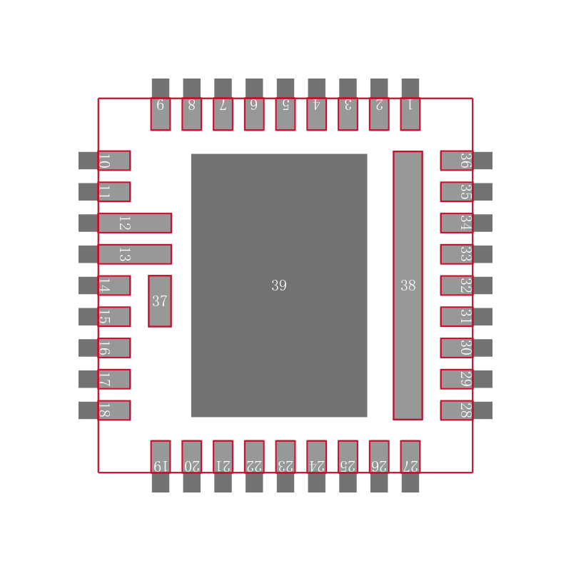 LMX2531LQX1570E/NOPB封装焊盘图